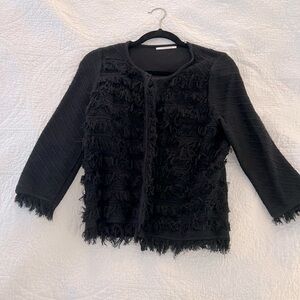 Tahari Fringe Blazer